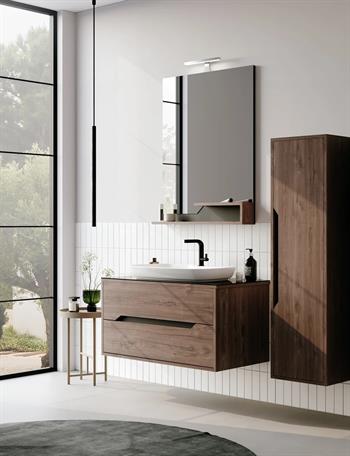 Orka Galia Banyo Dolabı Takımı, 100 cm, Lidya (Led Aydınlatmalı Ayna), 5000314