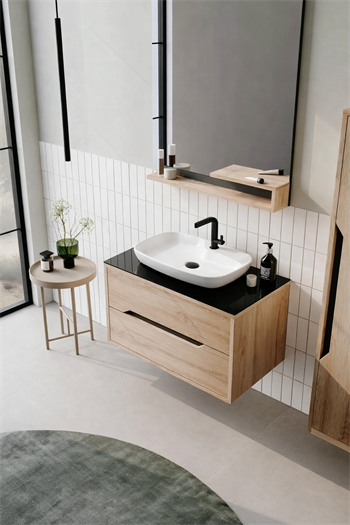 Orka Galia Banyo Dolabı Takımı, 80 cm, Legnano (Led Aydınlatmalı Ayna), 5000311