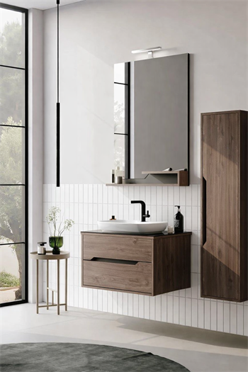 Orka Galia Banyo Dolabı Takımı, 80 cm, Lidya (Led Aydınlatmalı Ayna), 5000312