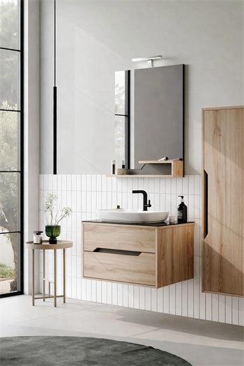 Orka Galia Banyo Dolabı Takımı, 80 cm, Legnano (Led Aydınlatmalı Ayna), 5000311
