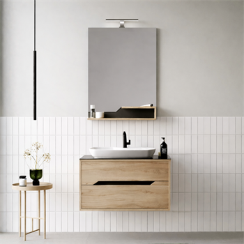 Orka Galia Banyo Dolabı Takımı, 80 cm, Legnano (Led Aydınlatmalı Ayna), 5000311