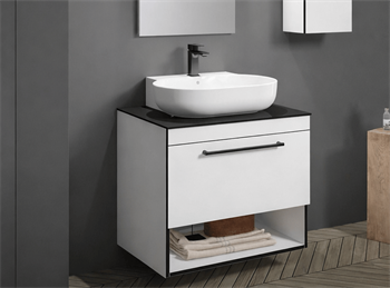 Orka Knidos 70 cm Beyaz Banyo Dolabı Alt Modül ve Lavabo, 5001381
