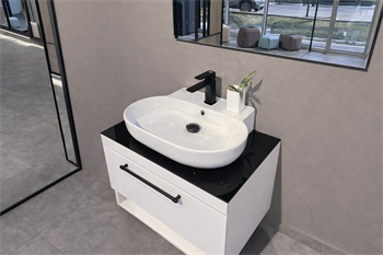 Orka Knidos 70 cm Beyaz Banyo Dolabı Alt Modül ve Lavabo, 5001381