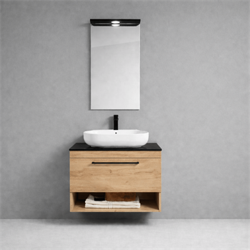 Orka Knidos Banyo Dolabı Takımı, 70 cm, Legnona (Led Spotlu Ayna), 5000345