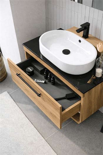 Orka Knidos 90 cm Legnano Banyo Dolabı Alt Modül ve Lavabo, 5001386