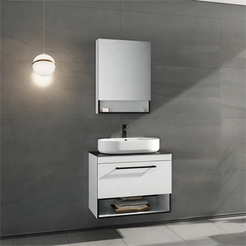 Orka Knidos Banyo Dolabı Takımı, 70 cm, Beyaz (Dolaplı Ayna), 5000342