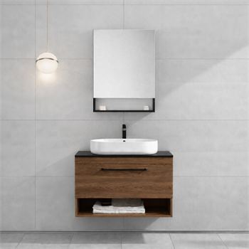 Orka Knidos Banyo Dolabı Takımı, 70 cm, Navaro (Dolaplı Ayna), 5000344
