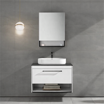 Orka Knidos Banyo Dolabı Takımı, 70 cm, Beyaz (Dolaplı Ayna), 5000342