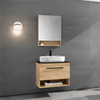 Orka Knidos Banyo Dolabı Takımı, 70 cm, Legnona (Dolaplı Ayna), 5000346