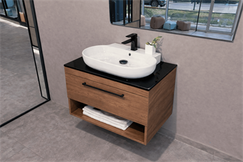 Orka Knidos Banyo Dolabı Takımı, 70 cm, Navaro (Dolaplı Ayna), 5000344
