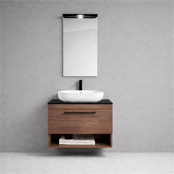 Orka Knidos Banyo Dolabı Takımı, 70 cm, Navaro (Led Spotlu Ayna), 5000343