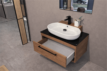 Orka Knidos Banyo Dolabı Takımı, 70 cm, Navaro (Dolaplı Ayna), 5000344