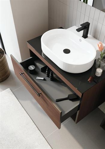 Orka Knidos Banyo Dolabı Takımı, 90 cm, Navaro (Dolaplı Ayna), 5000350