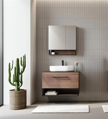 Orka Knidos Banyo Dolabı Takımı, 90 cm, Navaro (Dolaplı Ayna), 5000350