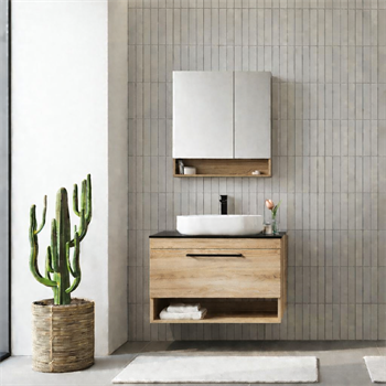 Orka Knidos Banyo Dolabı Takımı, 90 cm, Legnona (Dolaplı Ayna), 5000352