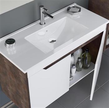 Orka Lago 100 cm Beyaz Banyo Dolabı Alt Modül ve Lavabo