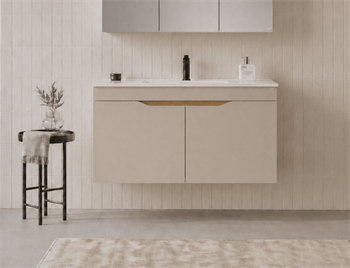 Orka Lena 100 cm Çöl Beji Banyo Dolabı Alt Modül Ve Lavabo (Kapaklı), 5008004