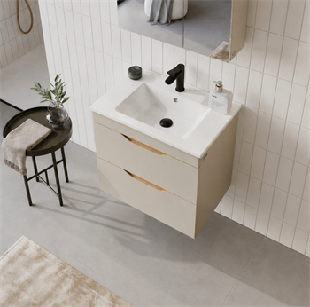 Orka Lena 65 cm Çöl Beji Banyo Dolabı Alt Modül Ve Lavabo (Çekmeceli), 5008045