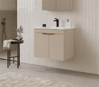 Orka Lena 65 cm Çöl beji Banyo Dolabı Alt Modül Ve Lavabo (Kapaklı), 5007998