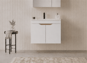 Orka Lena 65 cm Mat Beyaz Banyo Dolabı Alt Modül Ve Lavabo (Kapaklı), 5008807