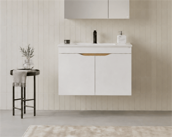 Orka Lena 85 cm Mat Beyaz Banyo Dolabı Alt Modül Ve Lavabo (Kapaklı), 5008812
