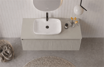 Orka Lentia 100 cm Mat Kaşmir Banyo Dolabı Alt Modül Ve Lavabo, 5007088