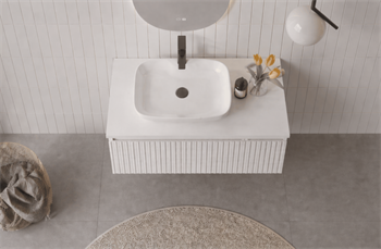 Orka Lentia 80 cm Mat Beyaz Banyo Dolabı Alt Modül Ve Lavabo, 5007081