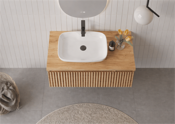 Orka Lentia 80 cm Meşe Banyo Dolabı Alt Modül Ve Lavabo, 5007084