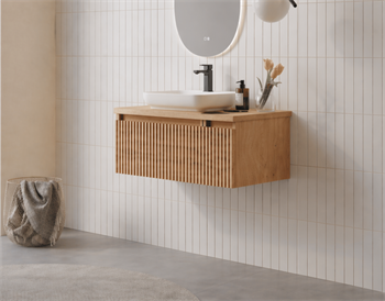 Orka Lentia 80 cm Meşe Banyo Dolabı Alt Modül Ve Lavabo, 5007084