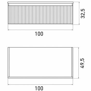 Orka Lentia Alt Yan Modül, 100 cm, Ceviz, 3009231