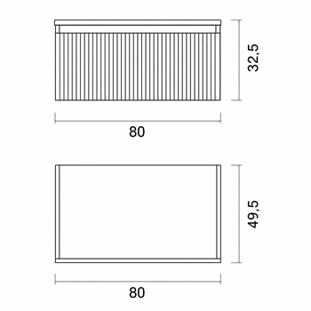 Orka Lentia Alt Yan Modül, 80 cm, Meşe, 3009220