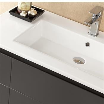 Orka Likya 100 cm Mat Antrasit Banyo Dolabı Takımı