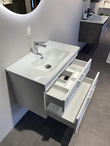 Orka Limpo 100 cm Mat Beyaz Banyo Dolabı Takımı