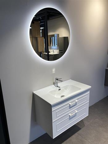 Orka Limpo 80 cm Mat Beyaz Banyo Dolabı Takımı