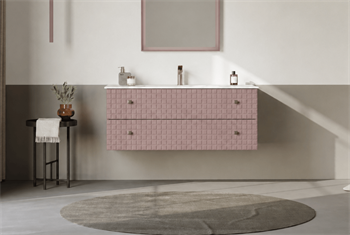 Orka Lipari 120 cm Mat Pudra Banyo Dolabı Alt Modül Ve Lavabo (Asma-Altın Kulp), 5008589