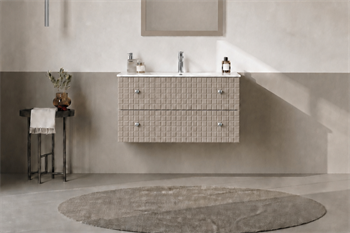Orka Lipari 80 cm Mat Vizon Banyo Dolabı Alt Modül Ve Lavabo (Asma-Krom Kulp), 5008982