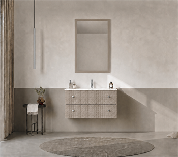 Orka Lipari Asma Banyo Dolabı Takımı, 80 cm, Mat Vizon Lake (Krom Kulp-Ledli Ayna), 5008985