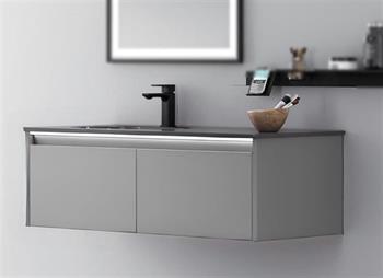 Orka Lisbon 110 cm Mat Gri Banyo Dolabı Takımı