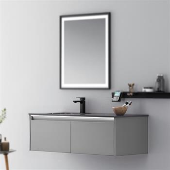 Orka Lisbon 110 cm Mat Gri Banyo Dolabı Takımı