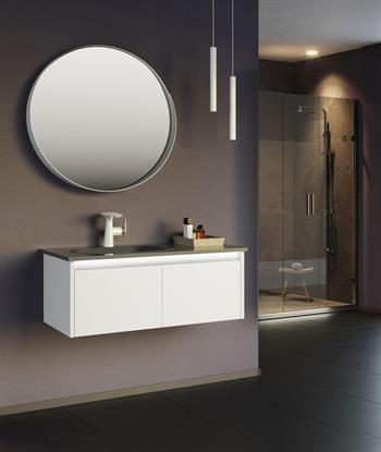 Orka Lisbon 90 cm Mat Beyaz Banyo Dolabı Takımı