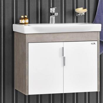 Orka Luna 65 cm Gri Banyo Dolabı Takımı