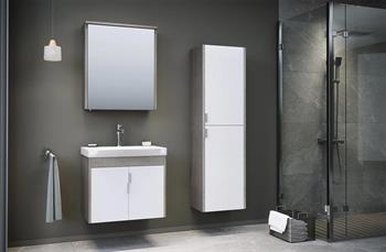 Orka Luna 65 cm Gri Banyo Dolabı Takımı