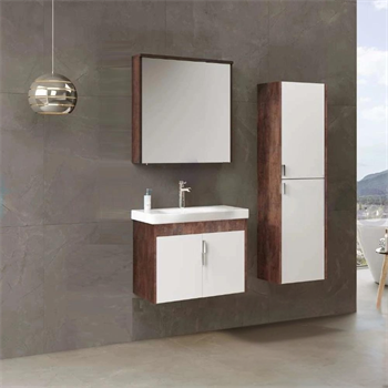 Orka Luna 65 cm Kahve Banyo Dolabı Takımı