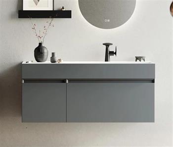 Orka Lusso 120 cm Antrasit Banyo Dolabı Alt Modül ve Lavabo