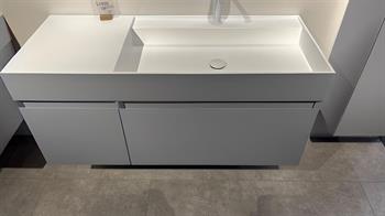 Orka Lusso 120 cm Mat Gri Ledli Ayna Banyo Dolabı Takımı