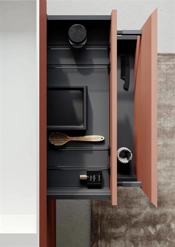 Orka Lusso 120 cm Tarçın Banyo Dolabı Alt Modül ve Lavabo