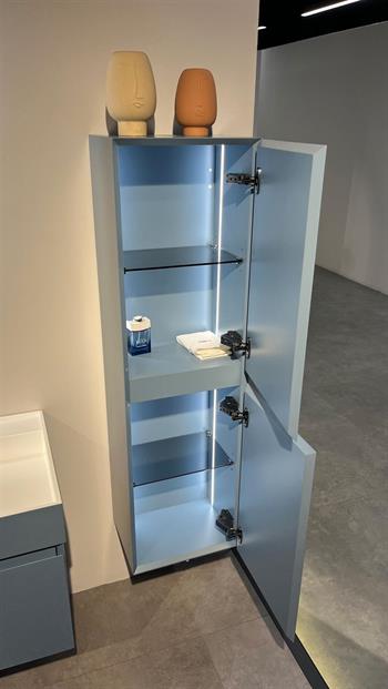 Orka Lusso 40 cm Mavi Banyo Boy Çamaşır Dolabı