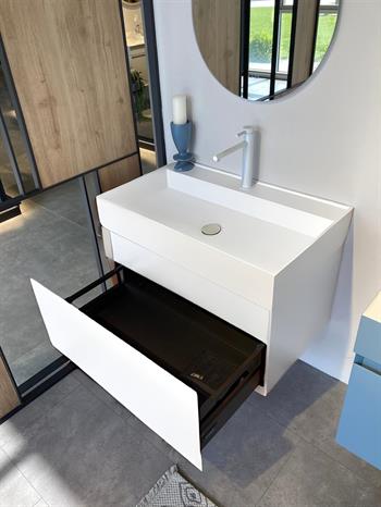 Orka Lusso 80 cm Beyaz Banyo Dolabı Alt Modül ve Lavabo