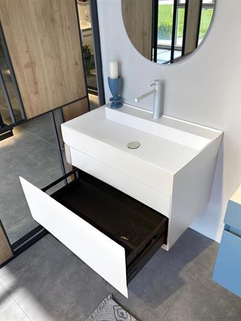 Orka Lusso 80 cm Mat Beyaz Banyo Dolabı Takımı