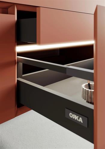 Orka Lusso 80 cm Tarçın Banyo Dolabı Alt Modül ve Lavabo